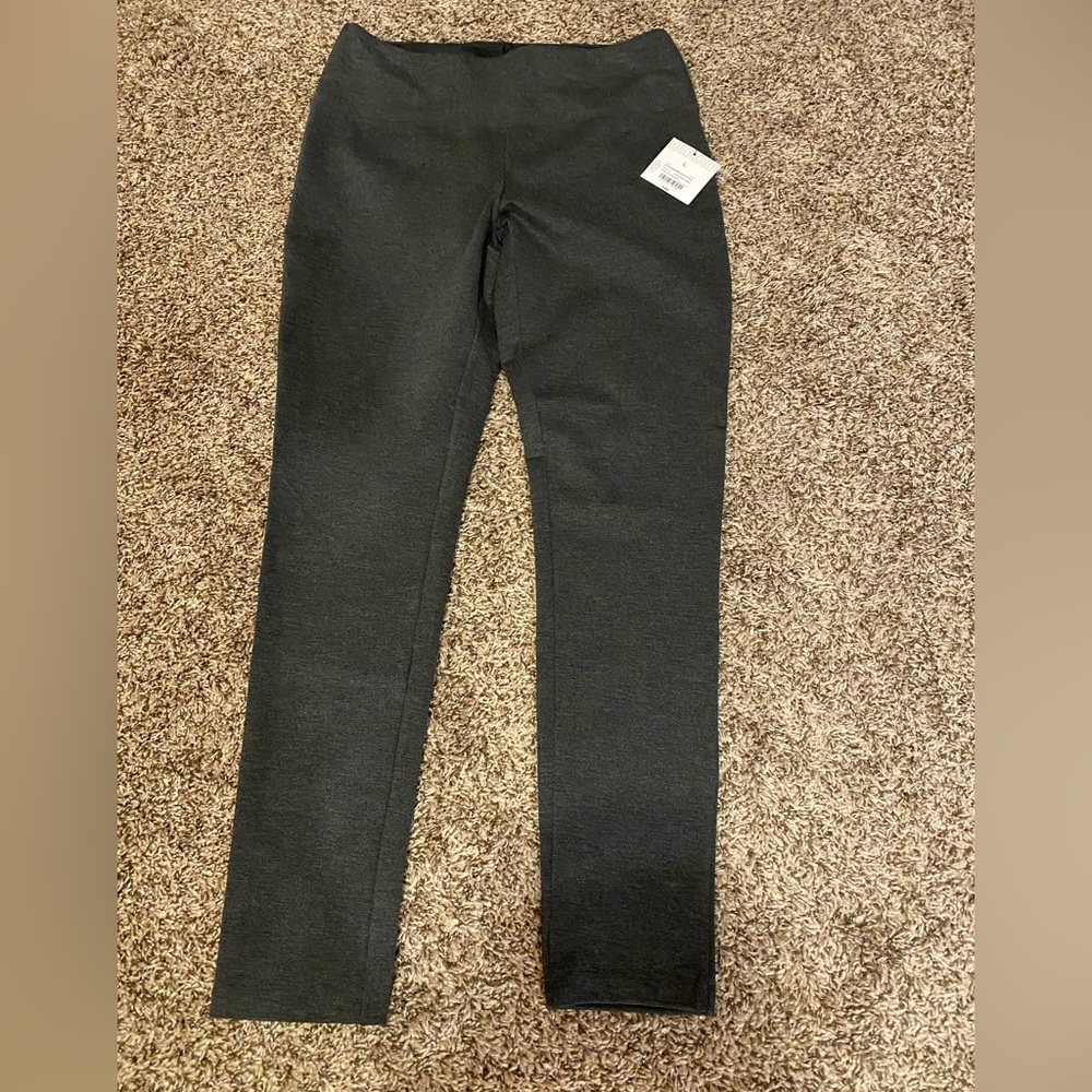 womans size L, grey color, high compression leggings , NO smoke/smells/pets